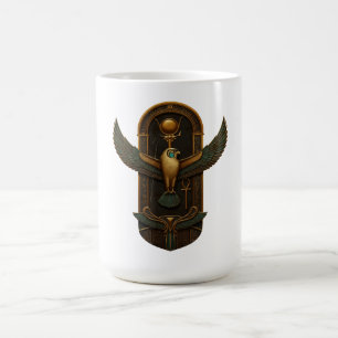 Ancient Egyptian Horus Falcon Winged Sun Symbol Coffee Mug
