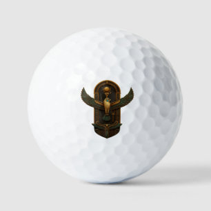 Ancient Egyptian Horus Falcon Winged Sun Symbol Golf Balls