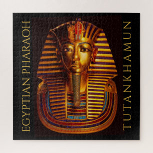 Ancient Egyptian King Tutankhamun Gold Burial Mask Jigsaw Puzzle