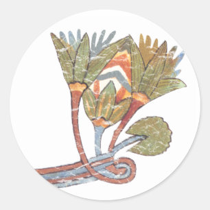 Ancient Egyptian Lotus Flower Classic Round Sticker