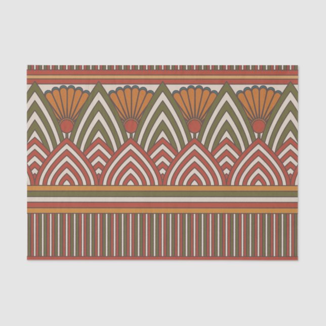 Ancient Egyptian Lotus Pattern Tissue Paper (Front)