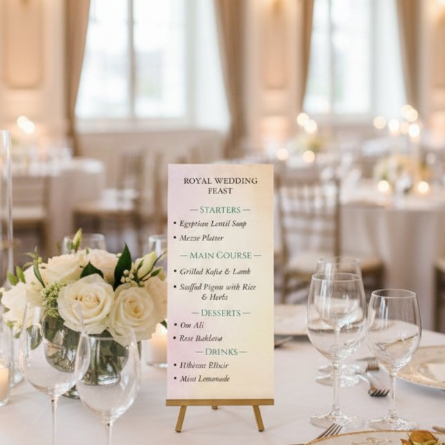 Ancient Egyptian Lotus Wedding Menu (Royal Egyptian wedding menu)