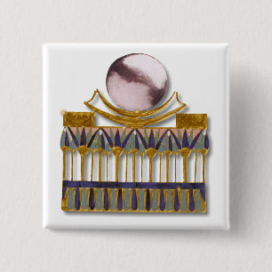 Ancient Egyptian Moon Pictoral 2 Inch Square Button