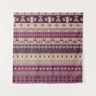 Ancient Egyptian ornament Tribal seamless pattern. Tapestry