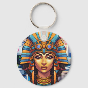 Ancient Egyptian Pharaoh King and Queen Keychain