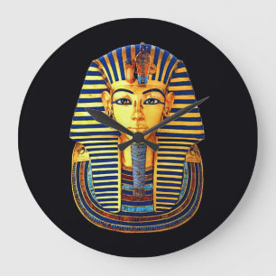Ancient Egyptian Pharaoh King Tutankhamun Large Clock