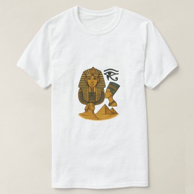 Ancient Egyptian Pharaoh Symbols Art Tee Design (Design Front)
