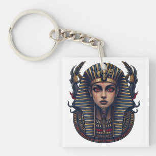 Ancient Egyptian Pharaoh Zombie Spooky Halloween  Keychain