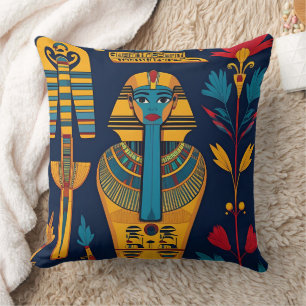 Ancient egyptian queen decorative throw pillow 