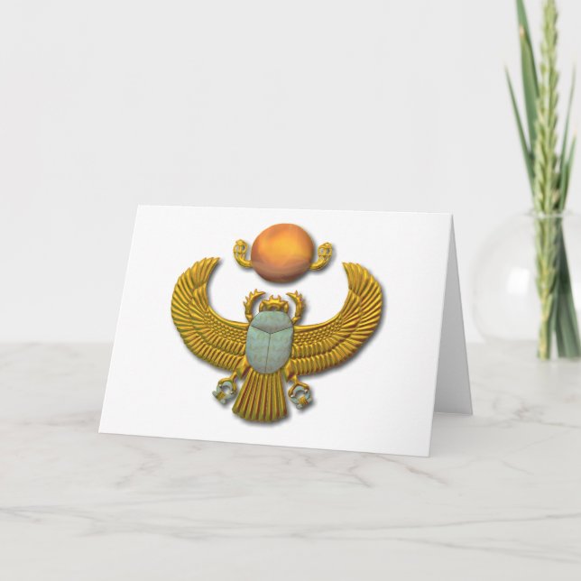 Ancient Egyptian Sacred Scarab - Gold Card (Front)
