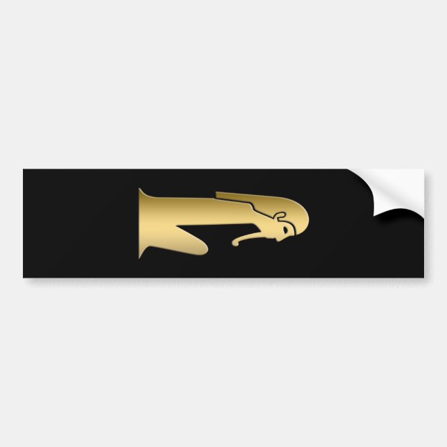Ancient Egyptian seated figure Bumper Sticker (Front)