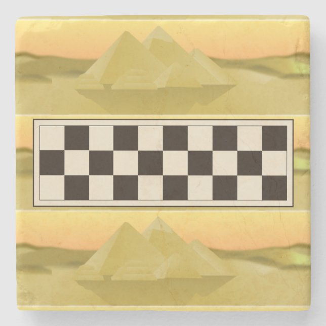 Ancient Egyptian Senet Board Stone Coaster (Front)