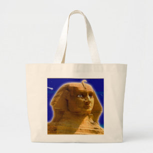 Ancient Egyptian Sphinx at Giza Art Design Large Tote Bag