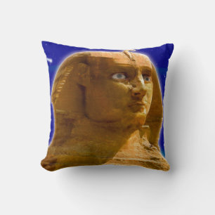 Ancient Egyptian Sphinx at Giza Art Design Throw Pillow