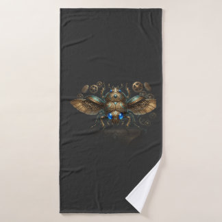 Ancient Egyptian Steampunk Mechanical Scarab Beetl Bath Towel Set
