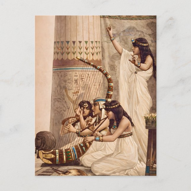 Ancient Egyptian Temple Musicians  Postcard (Front)