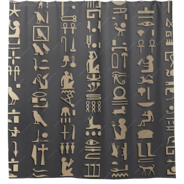 Ancient Egyptian Temple Scribe Hieroglyphics Showe (Front)
