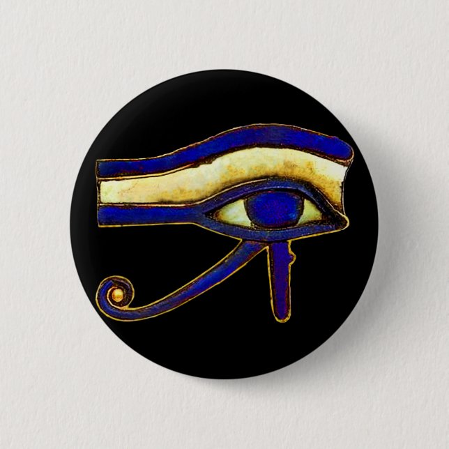 Ancient Egyptian The Eye of Horus 2 Inch Round Button (Front)