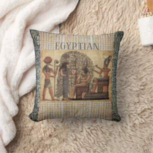 Ancient Egyptian Vintage Culture, Design Art Throw Pillow