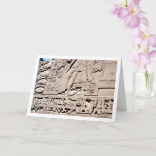 Ancient Egyptian Wall with Hieroglyphics, Luxor Card