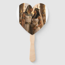 Ancient Egyptian Wedding Royalty Couple Hand Fan