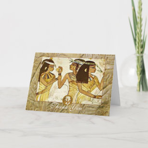 Ancient Egyptian Women with Essential Oils Thanks Thank You Card