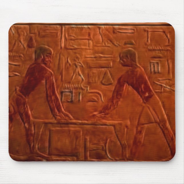Ancient Egyptian Workmen at Sanding Table Mouse Pad (Front)