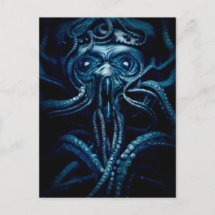 Ancient Eldtich Horror: Deep Ocean Kraken Postcard