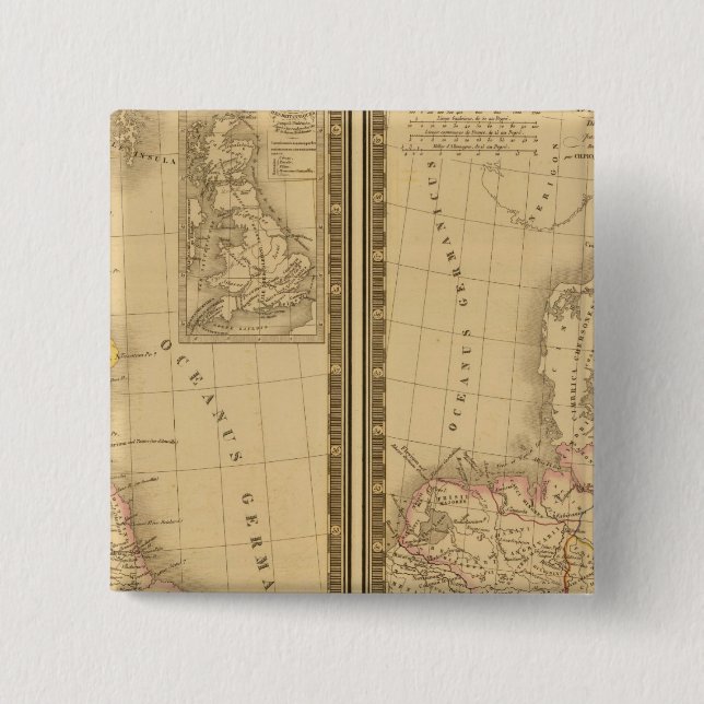 Ancient Europe 2 Inch Square Button (Front)