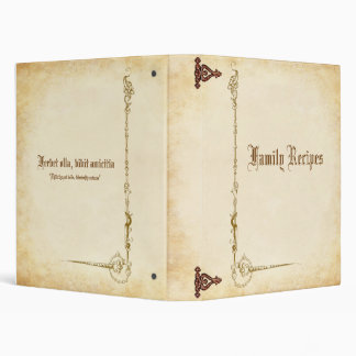 Ancient Family Cookbook Binder