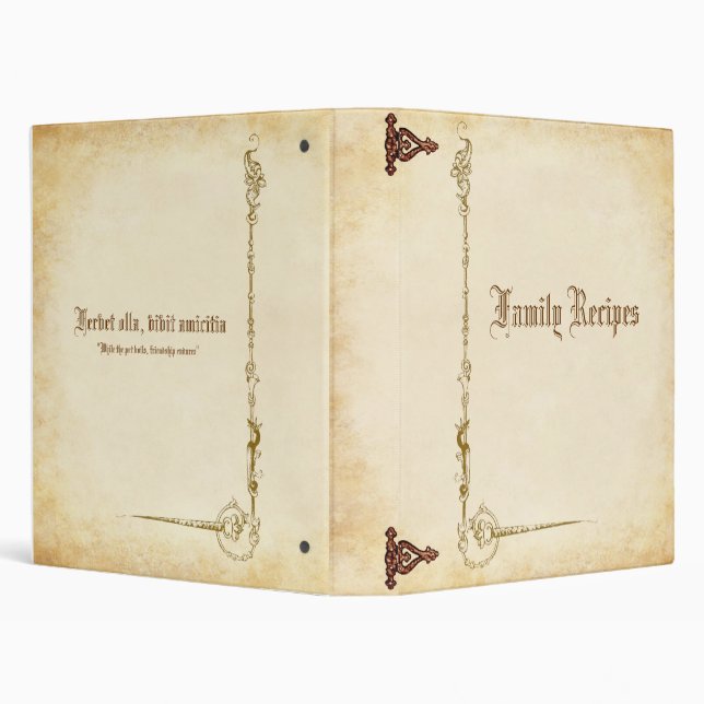 Ancient Family Cookbook Binder (Background)
