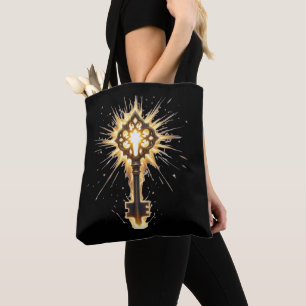 Ancient Fantasy Key with Magical Light – Radiant E Tote Bag