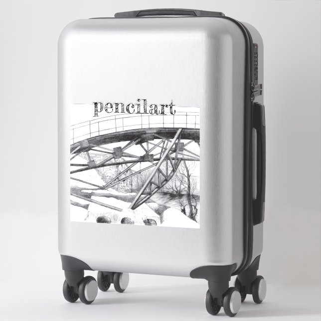 Ancient footbridge pencilart (Suitcase)