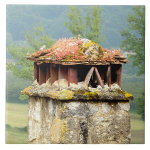 Ancient French Chimney Ceramic Photo Tile