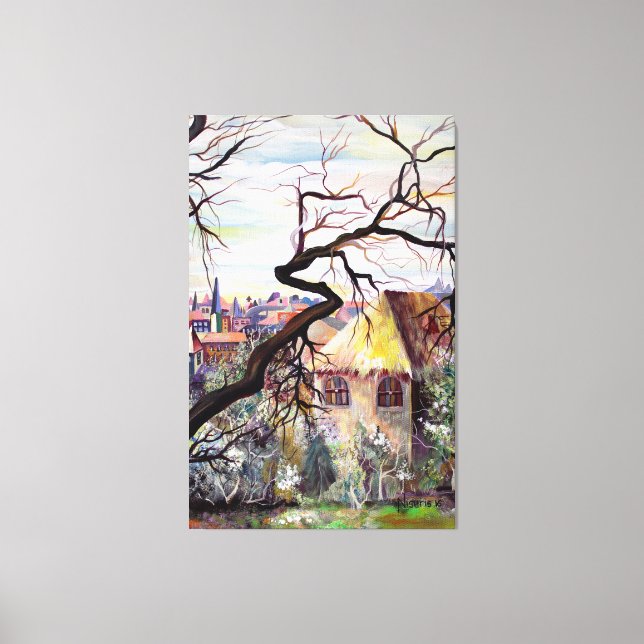 Ancient French Provenance Architecture Artwork Canvas Print (Front)