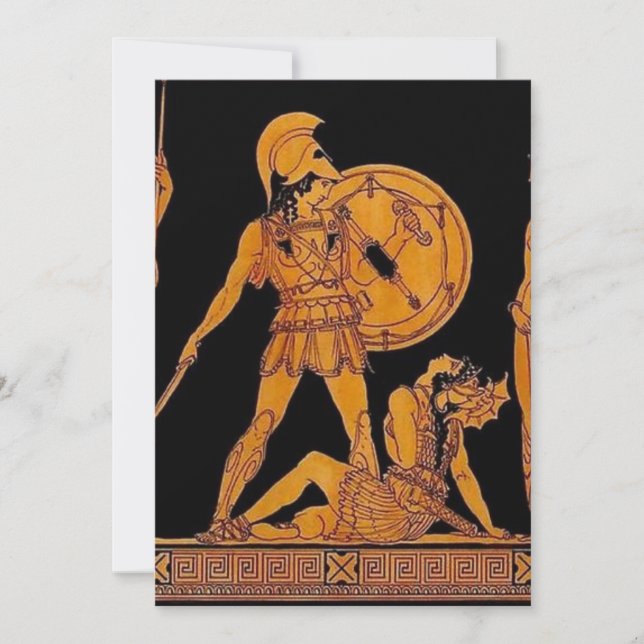 Ancient God And Goddess Frieze - Greece Invitation (Front)