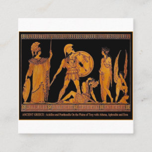 Ancient God And Goddess Frieze - Greece Square Business Card