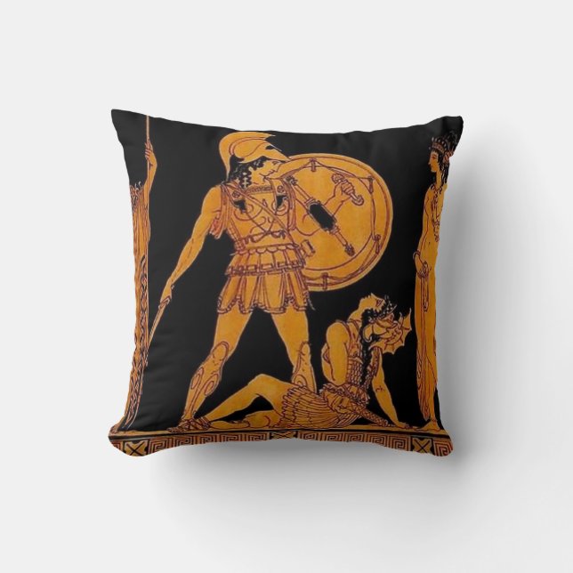 Ancient God And Goddess Frieze - Greece Throw Pillow (Front)