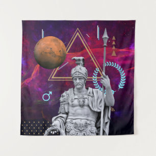 Ancient Gods and Planets: Mars (gr. Ares) Tapestry