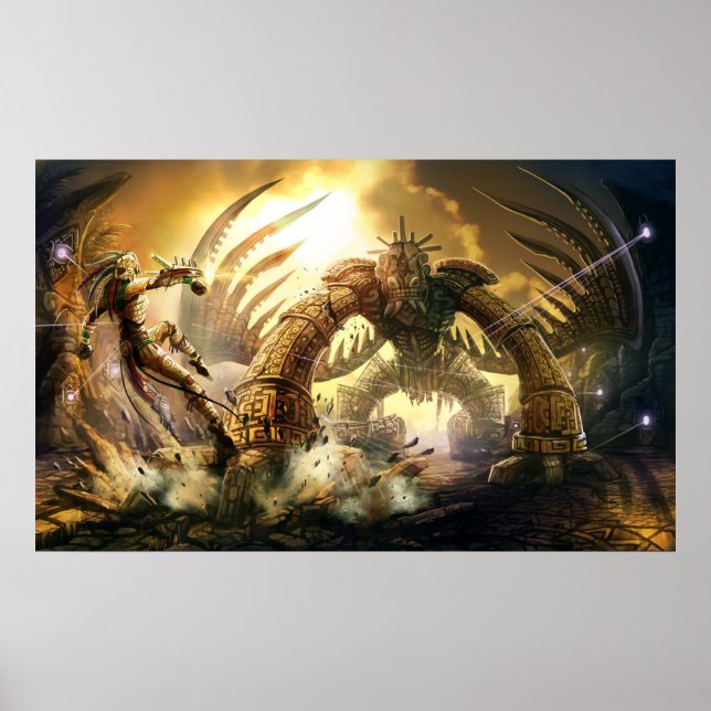 Ancient Golem Fight Poster (Front)