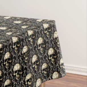 Ancient Goth Skulls Tablecloth