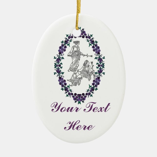 Ancient Grecian Fashions Ceramic Ornament (Front)