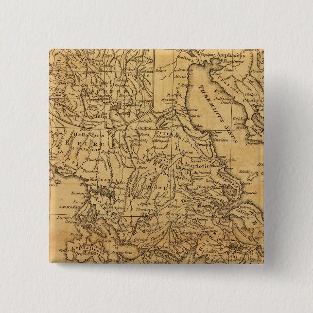 Ancient Greece 2 Inch Square Button (Front)