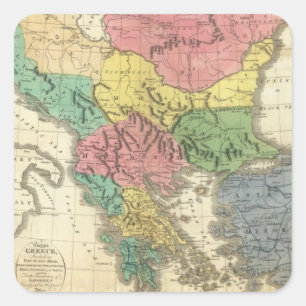 Ancient Greece 4 Square Sticker