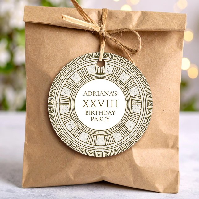 Ancient Greece birthday  Favour Tags (Creator Uploaded)