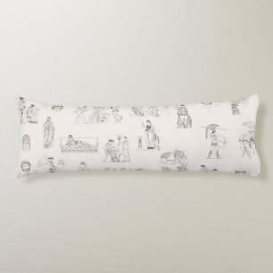 Ancient Greece Classical Greek History Pattern Body Pillow
