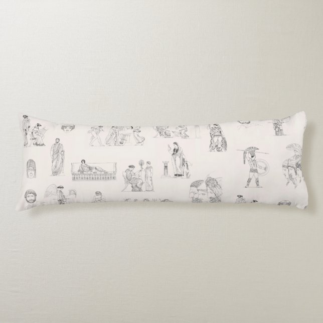 Ancient Greece Classical Greek History Pattern Body Pillow (Front)