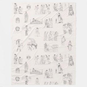Ancient Greece Classical Greek History Pattern Fleece Blanket