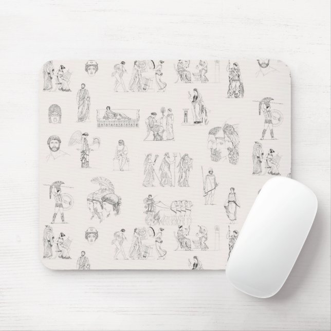 Ancient Greece Classical Greek History Pattern Mouse Pad (With Mouse)