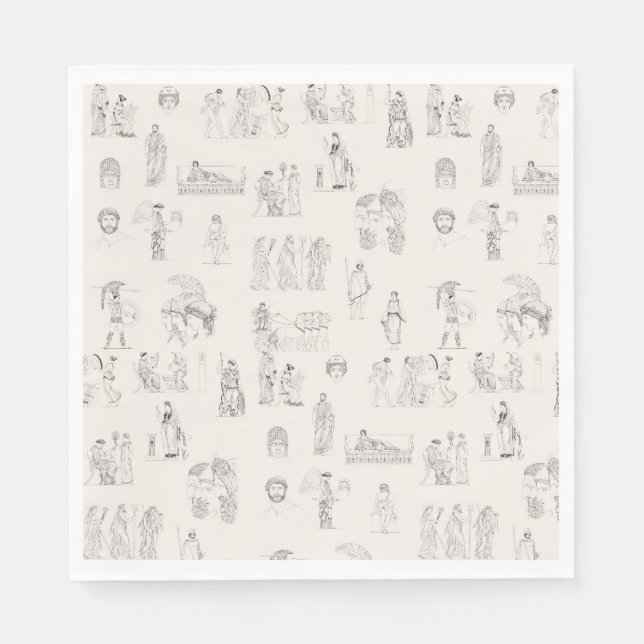 Ancient Greece Classical Greek History Pattern Napkin (Front)